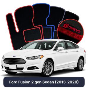 Velurové autokoberce OMEVO pro Ford Fusion 2 gen Sedan (2013-2020)