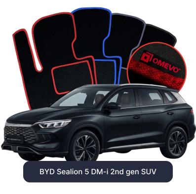 Velurové autokoberce OMEVO pro BYD Sealion 5 DM-i 2. gen SUV (2026-2026)
