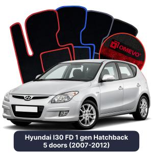 Velurové autokoberce OMEVO pro Hyundai I30 FD 1 gen Hatchback 5 dveří (2007-2012)