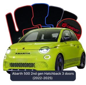 Velurové autokoberce OMEVO pro Abarth 500 2 gen Hatchback 3 dveře (2022-2025)