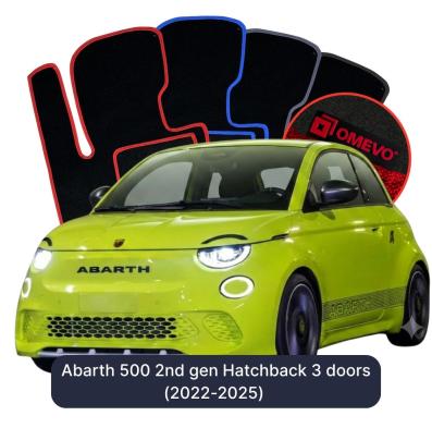 Velurové autokoberce OMEVO pro Abarth 500 2 gen Hatchback 3 dveře (2022-2025)