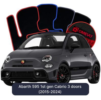 Velurové autokoberce OMEVO pro Abarth 595 1 gen Cabrio 3 dveře (2015-2024)