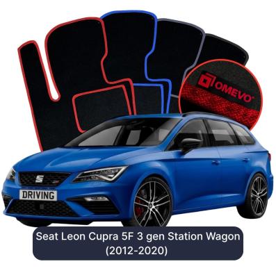 Velurové autokoberce OMEVO pro Seat Leon Cupra 5F 3 gen Kombi (2012-2020)