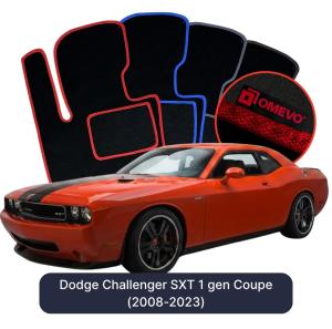 Velurové autokoberce OMEVO pro Dodge Challenger SXT 1 gen Kupé (2008-2023)