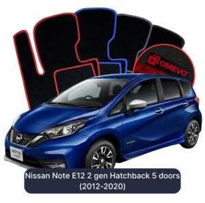 Velurové autokoberce OMEVO pro Nissan Note E12 2 gen Hatchback 5 dveří (2012-2020)