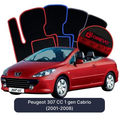 Velurové autokoberce OMEVO pro Peugeot 307 CC 1 gen Cabrio (2001-2008)