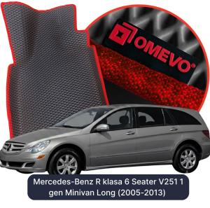 OMEVO 5D Pro Koberečky do Mercedes-Benz R klasa 6 místný V251 1 gen Minivan Long (2005-2013)
