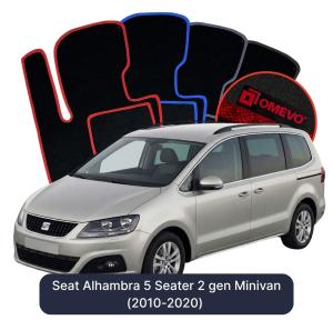 Velurové autokoberce OMEVO pro Seat Alhambra 5 místný 2 gen Minivan (2010-2020)