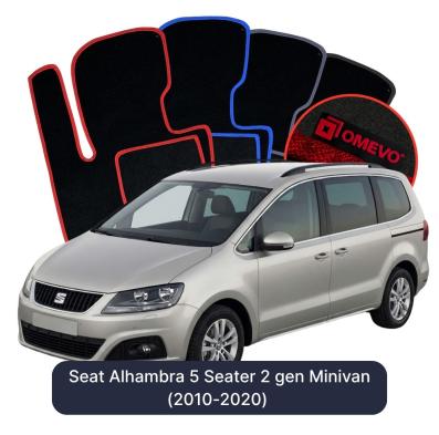 Velurové autokoberce OMEVO pro Seat Alhambra 5 místný 2 gen Minivan (2010-2020)