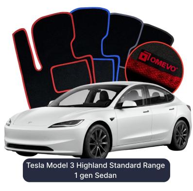 Velurové autokoberce OMEVO pro Tesla Model 3 Highland Standard Range 1 gen Sedan (2022-2026)
