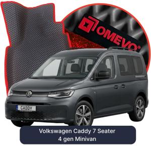 OMEVO 5D Pro Koberečky do Volkswagen Caddy 7 místný 4 gen Minivan (2020-2026)