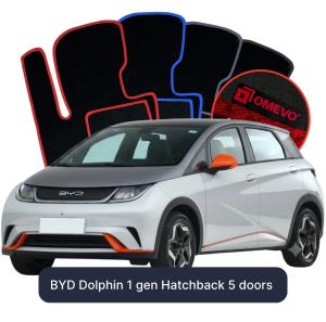 Velurové autokoberce OMEVO pro BYD Dolphin 1 gen Hatchback 5 dveře 2021-2025