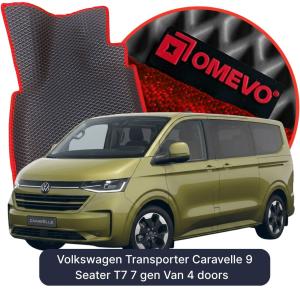 OMEVO 5D Pro Koberečky do Volkswagen Transporter Caravelle 9 mіstnу T7 7 gen Dodávka 4 dveře (2024-2026)