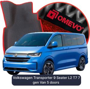 OMEVO 5D Pro Koberečky do Volkswagen Transporter 9 mіstnу L2 T7 7 gen Dodávka 5 dveří (2024-2026)