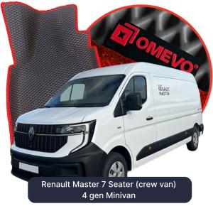 OMEVO 5D Pro Koberečky do Renault Master 7 místný (osádkový vůz) 4 gen Minivan (2024-2026)