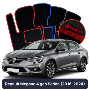 Velurové autokoberce OMEVO pro Renault Megane 4 gen Sedan (2016-2024)