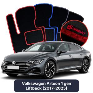 Velurové autokoberce OMEVO pro Volkswagen Arteon 1 gen Liftback (2017-2025)