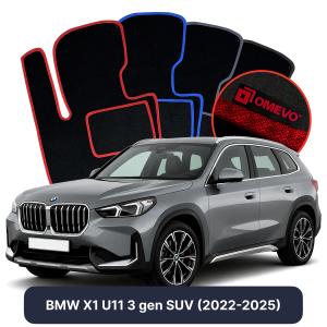Velurové autokoberce OMEVO pro BMW X1 U11 3 gen SUV (2022-2025)