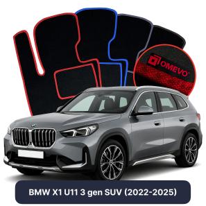 Velurové autokoberce OMEVO pro BMW X1 U11 3 gen SUV (2022-2025)