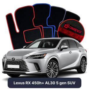 Velurové autokoberce OMEVO pro Lexus RX 450h+ AL30 5 gen SUV (2022-2025)