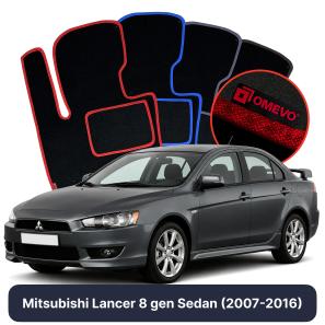 Velurové autokoberce OMEVO pro Mitsubishi Lancer 8 gen Sedan (2007-2016)