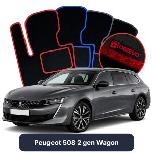 Velurové autokoberce OMEVO pro Peugeot 508 2 gen Kombi (2018-2025)