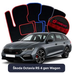 Velurové autokoberce OMEVO pro Škoda Octavia RS 4 gen Kombi (2019-2025)