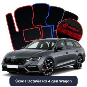 Velurové autokoberce OMEVO pro Škoda Octavia RS 4 gen Kombi (2019-2025)
