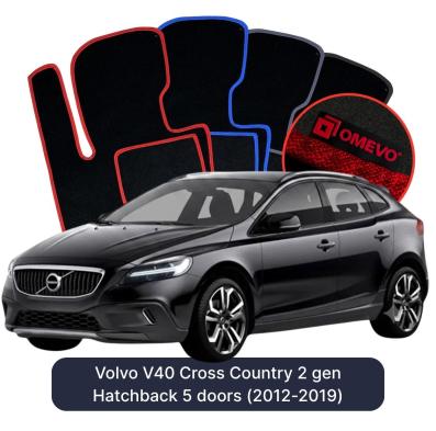 Velurové autokoberce OMEVO pro Volvo V40 Cross Country 2 gen Hatchback 5 dveří (2012-2019)