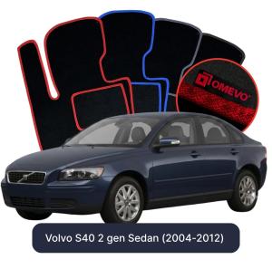 Velurové autokoberce OMEVO pro Volvo S40 2 gen Sedan (2004-2012)