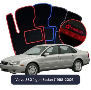 Velurové autokoberce OMEVO pro Volvo S80 1 gen Sedan (1998-2006)