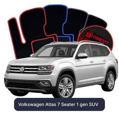 Velurové autokoberce OMEVO pro Volkswagen Atlas 7 místný 1 gen SUV (2016-2025)