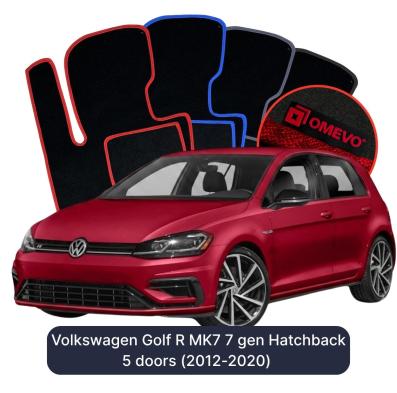Velurové autokoberce OMEVO pro Volkswagen Golf R MK7 7 gen Hatchback 5 dveří (2012-2020)