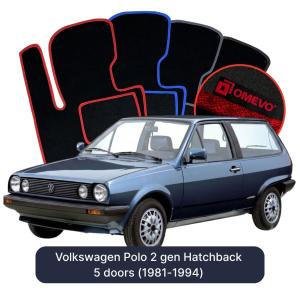 Velurové autokoberce OMEVO pro Volkswagen Polo 2. gen Hatchback 5 dveře (1981-1994)