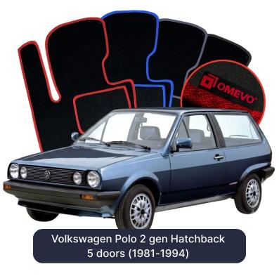 Velurové autokoberce OMEVO pro Volkswagen Polo 2. gen Hatchback 5 dveře (1981-1994)