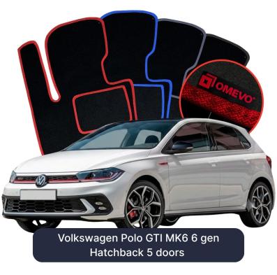 Velurové autokoberce OMEVO pro Volkswagen Polo GTI MK6 6 gen Hatchback 5 dveří (2017-2024)