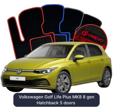Velurové autokoberce OMEVO pro Volkswagen Golf Life Plus MK8 8 gen Hatchback 5 dveří (2019-2025)