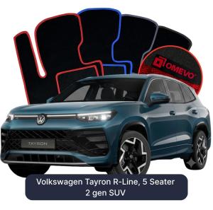 Velurové autokoberce OMEVO pro Volkswagen Tayron R-Line, 5-místný 2gen SUV (2024-2025)