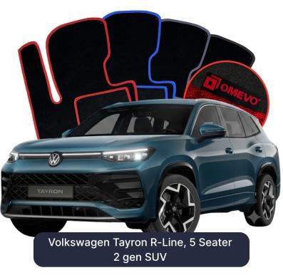 Velurové autokoberce OMEVO pro Volkswagen Tayron R-Line, 5-místný 2gen SUV (2024-2025)