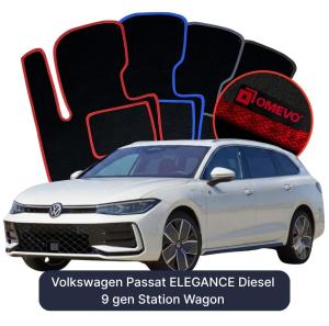 Velurové autokoberce OMEVO pro Volkswagen Passat ELEGANCE Diesel 9 gen Kombi (2024-2025)