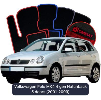 Velurové autokoberce OMEVO pro Volkswagen Polo MK4 4 gen Hatchback 5 dveří (2001-2009)