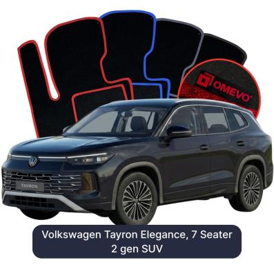 Velurové autokoberce OMEVO pro Volkswagen Tayron Elegance 7-místný 2 gen SUV (2024-2025)