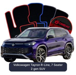 Velurové autokoberce OMEVO pro Volkswagen Tayron R-Line, 7místný 2 gen SUV (2024–2025)