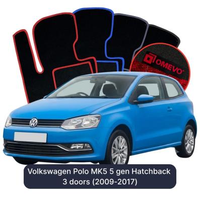 Velurové autokoberce OMEVO pro Volkswagen Polo MK5 5 gen Hatchback 3 dveře (2009-2017)