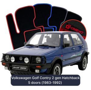 Velurové autokoberce OMEVO pro Volkswagen Golf Contry 2 gen Hatchback 5 dveří (1983-1992)