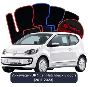 Velurové autokoberce OMEVO pro Volkswagen UP 1 gen Hatchback 3 dveře (2011-2023)