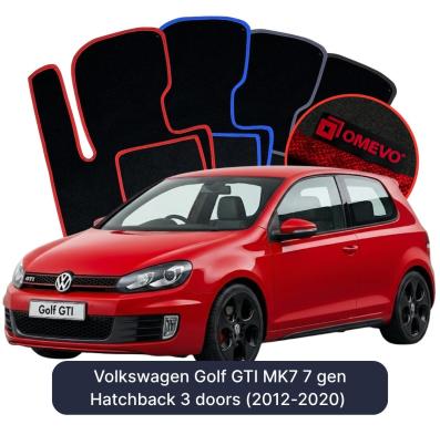 Velurové autokoberce OMEVO pro Volkswagen Golf GTI MK7 7 gen Hatchback 3 dveře (2012-2020)