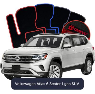 Velurové autokoberce OMEVO pro Volkswagen Atlas 6-místný 1 gen SUV (2016-2025)