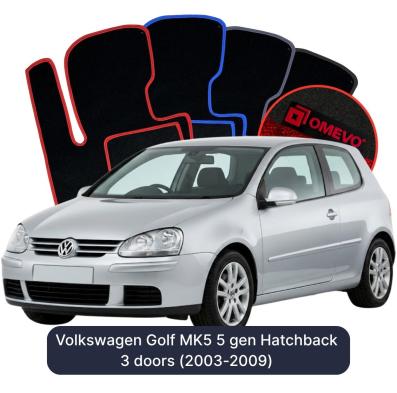 Velurové autokoberce OMEVO pro Volkswagen Golf MK5 5 gen Hatchback 3 dveře (2003-2009)