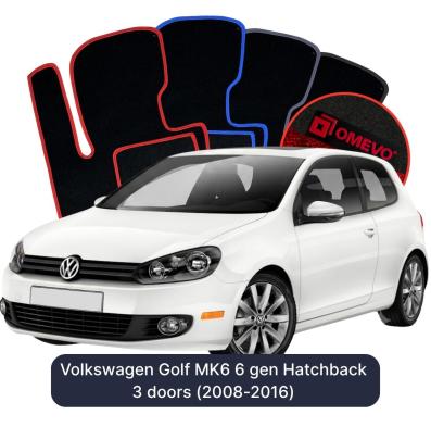Velurové autokoberce OMEVO pro Volkswagen Golf MK6 6 gen Hatchback 3 dveře (2008-2016)